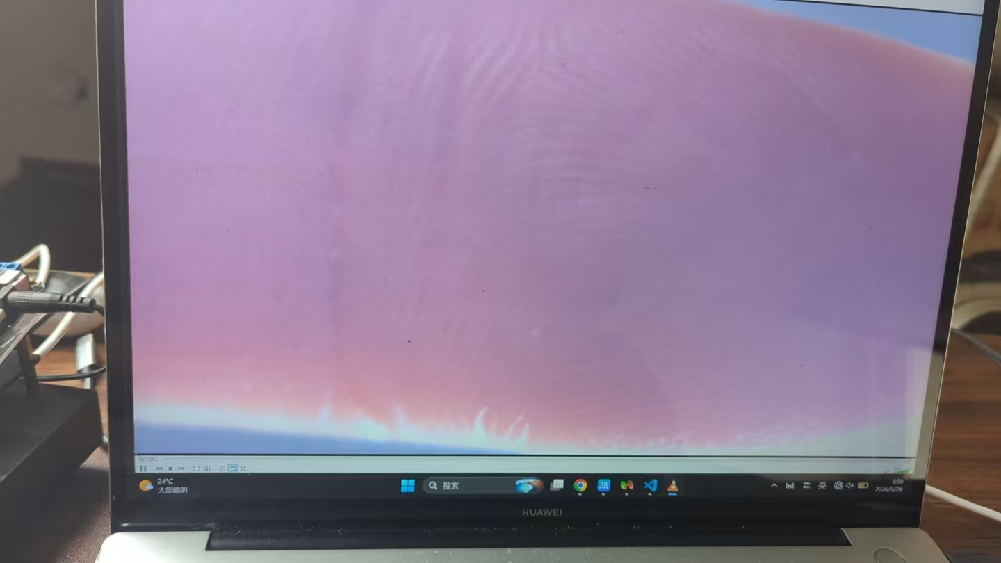 Sensor output on a screen showing a fingerprint
